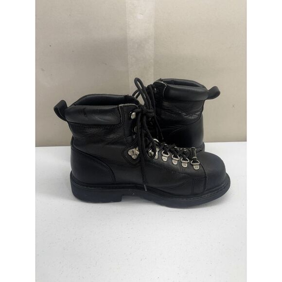 Harlely Davidson Men's Motorcycle Boots Black Size 8.5D Steel Toe F2413-05 - Picture 6 of 10